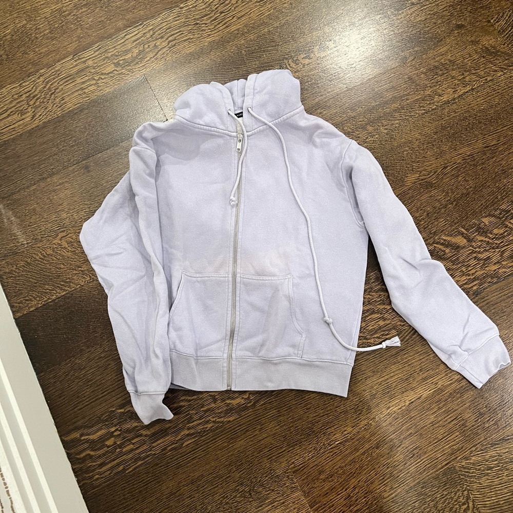 Brandy Melville Lavender Zip-Up Hoodie